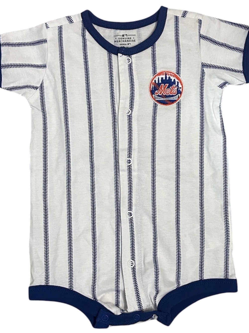 Official MLB New York Mets Pinstripe Baby
Romper 12M